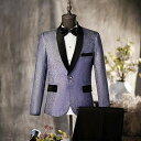 タキシード メンズ スーツ フォーマル 結婚式 演奏会 舞台 イブニングコート 紳士服 男性 ビジネス メンズスーツ リボン付き ステージ ステージ 合唱団 演出 発表会 キラキラ ブルー S M L 2L 3L 4L dt077t2t2jc