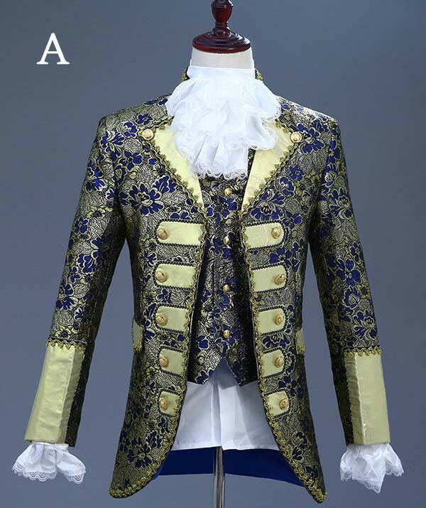 ゴシック 王子様 演出 大人 ステージ 衣装 男性 ブルー タキシード ヨーロッパスタイル イベント 仮装 演劇 ダンス ハロウィン 舞台 貴族服 ハロウィン 忘年会 メンズ コスプレ イギリス 豪華 パーティー コスチューム 文化祭 学園祭 XS S M L XL dt248t2t2jc