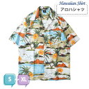 アロハシャツ シャツ ボタニカル柄 ヤシの木柄 メンズ レディース ペアルック 男女兼用 開襟シャツ 夏物 沖縄旅行 ハワイアン 半袖 ヴィンテージ風 シンプルデザイン 開襟 オープンカラー カジュアル ストリートリゾート S M L XL dk115x1x1jc