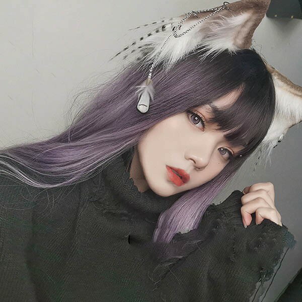 ウィッグ フルウィッグ ロングストレート 女性 レディース ゆめかわ ロリータ ハロウィン ふんわり 前髪あり かつら コスプレ 可愛い 耐熱ウィッグ コスチューム 仮装 大人用 グラデーション 文化祭 イベント 学園祭 女装 発表会 学芸会 舞台 演劇 変装 小道具 dp213x1x1jc