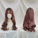 中世の貴族風 ストレート パープル フルウィッグ かつら 女性 長髪 ミディアムウィッグ ミディアムヘア ロリータ lolita 前髪あり 自然 可愛い wig...