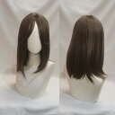 ウィッグ フルウィッグ ブラウン 茶色 茶髪 セミロング ストレート 内巻 ウィッグ ぱっつん前髪 ロリータ 前髪あり ハロウィン 原宿風 韓国風 かつら コスプレ 可愛い コスチューム 仮装 大人用 普段使い 文化祭 イベント 学園祭 演劇 舞台 学芸会 dp264x1x1lc