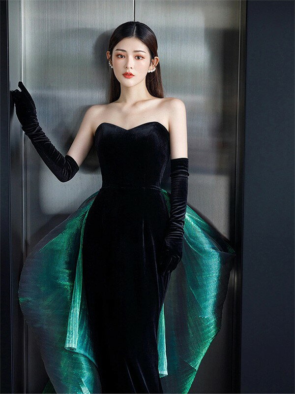 パーティードレス ドレス 大人 ピアノ 発表会 ロングドレス 演奏会 結婚式 演奏会用ドレス 母親 ロング 披露宴 レディース 大きいサイズ ピアノ発表会 韓国 ワンピース 二次会 花嫁 黒 da001yqyqlc