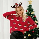 セーター レディース クリスマス ニット クリスマスセーター ニットセーター Xmas Christmas サンタ服 長袖 トップス ゆったり 秋冬 体型カバー...