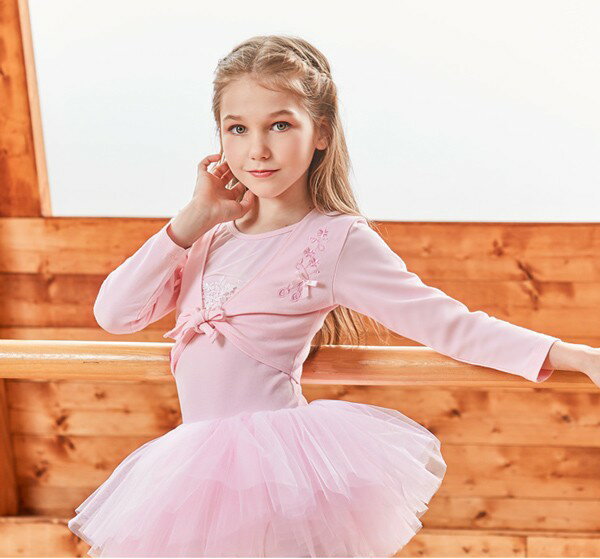 バレエ ボレロ カーディガンキッズ ニット バレエ上着 長袖 ニットカーディガン Vネック タイトップ(前結び) 羽織り トップス アウター 子供用 秋冬 無地 ボレロ チョリ トップス キッズトップスバレエ ボレロ 子供 キッズ 上着 棉 カシュクール バレエ用 be084zbzbjc