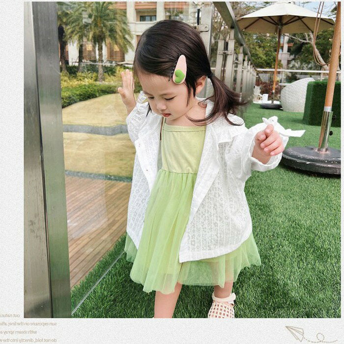 キッズ カーディガン 女の子 ラッシュパーカー 子供服 アウター UVカット トップス...