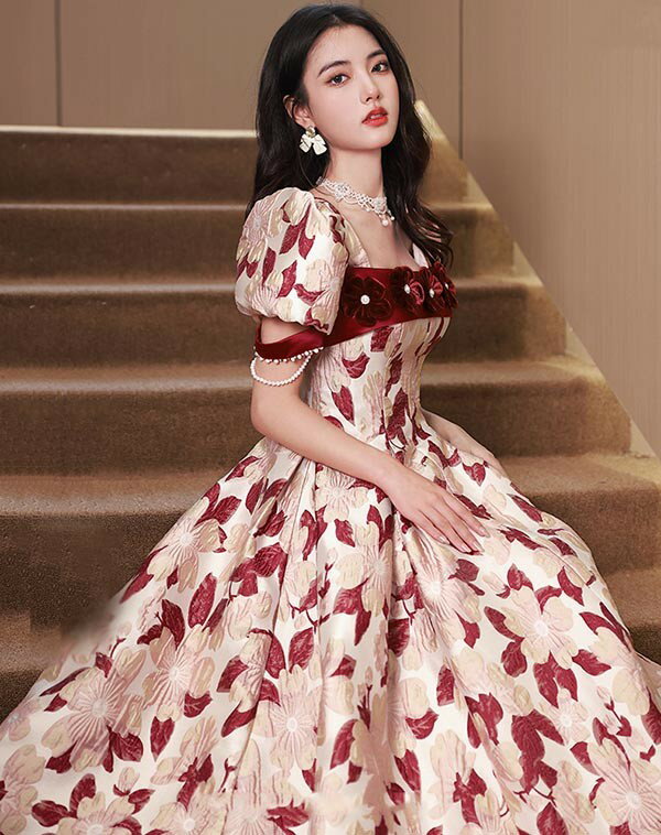 ドレス 大人 ピアノ発表会 ドレス 演奏会 結婚式 袖付き フェミニン 大きいサイズ パーティードレス ロングドレス 袖あり お呼ばれ 20代 30代 可愛い bi161ze