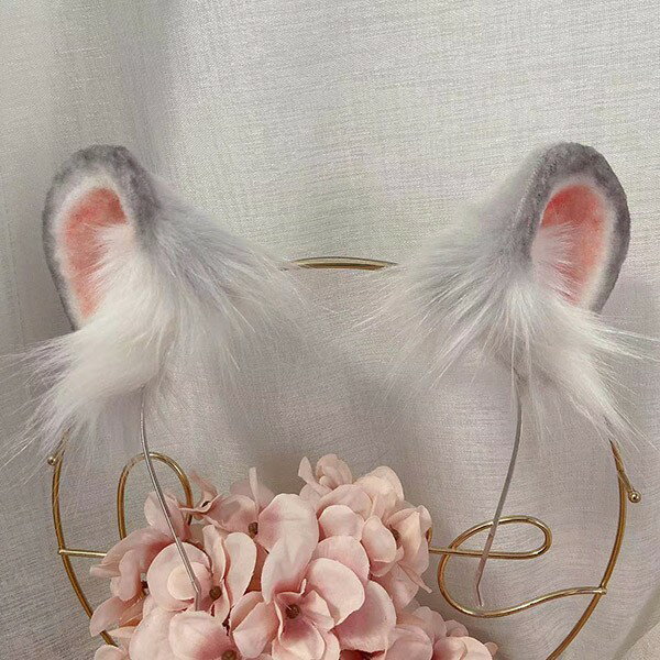 コスプレ道具 ネズミ 耳 手作り もこもこ 文化祭 学園祭 パーティー COSPLAY コスチューム アクセサリー ハロウィン cosplay用 dv155ze