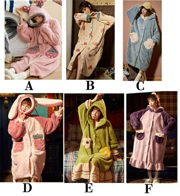 【着後レビューで特典プレゼント】ルームウェア 寝巻き 寝間着 ワンピース プレゼント バレンタイン かわいい 暖かい パジャマ フリース 着る毛布 うさぎ ねこ 肉球 耳付きフード いちご レディース ゆったり 気持ちいい 癒し感 長袖 お揃い 前開き サンゴベルベット 冬格安通販　バレンタイン　人気　ランキング