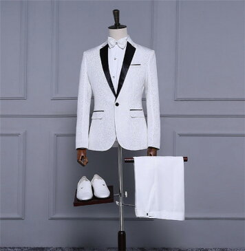 【サイズ有M/L/XL】タキシード フォーマルスーツ ウエディング 結婚式 演出服 パーティ用 貴族 衣装 タキシード スーツ フォーマル メンズ 大人上下セット ステージ 合唱 ピアノ ホワイト レッド ネイビー da346c0/代引不可
