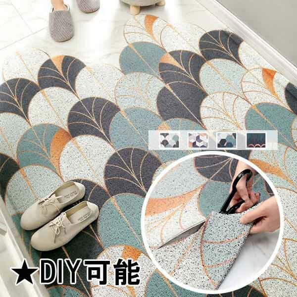 おしゃれな玄関マット！室内も屋外もOK 【14サイズ】裁断可能 DIY 玄関 マット 屋外 オシャレ ベランダ..