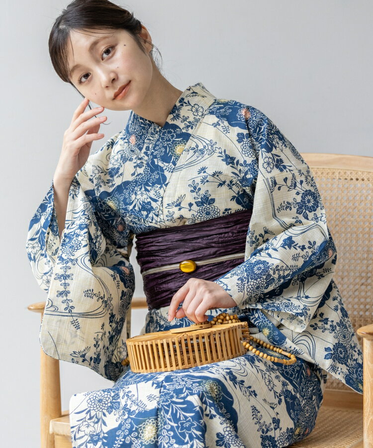 浴衣館グレース ライトブルー M