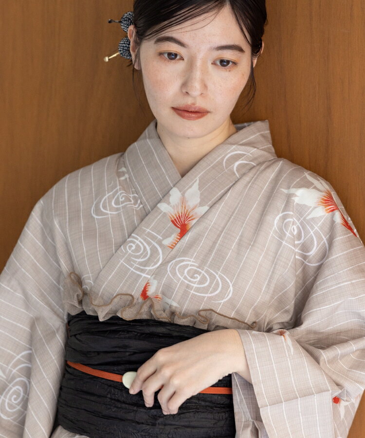 こだわり 浴衣 5点セット (浴衣/帯/下駄/腰紐/着付け冊子) 浴衣 レディース 浴衣 ...