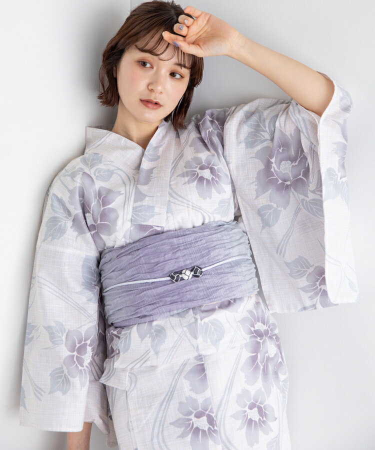 Rakuten - 流水に淡涼花 こだわり浴衣 5点セット (浴衣/帯/下駄/腰紐/着付け冊子) 浴衣 レディース 浴衣 セット 紺 ネイビー 菖蒲 あやめ