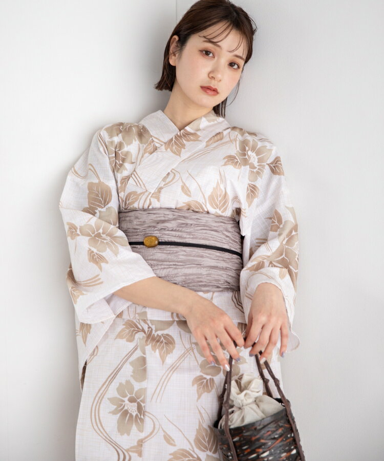Rakuten - 流水に淡影花 こだわり浴衣 5点セット (浴衣/帯/下駄/腰紐/着付け冊子) 浴衣 レディース 浴衣 セット 紺 ネイビー 菖蒲 あやめ