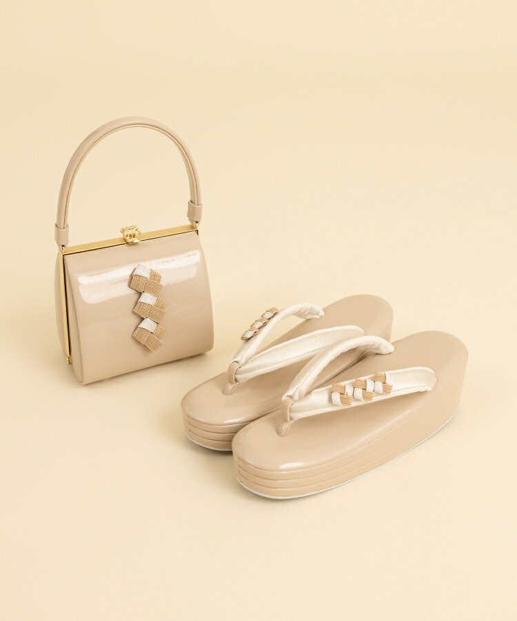草履バッグセット -ベージュ