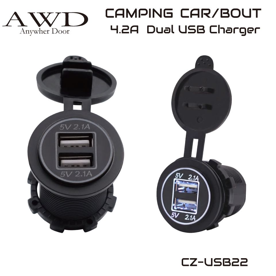 �����ԥ󥰥���/�ܡ��� USB4.2A �ǥ奢��ݡ��� ����å��դ� LED3���顼 �������� �� CZ-USB-22 ����̵��