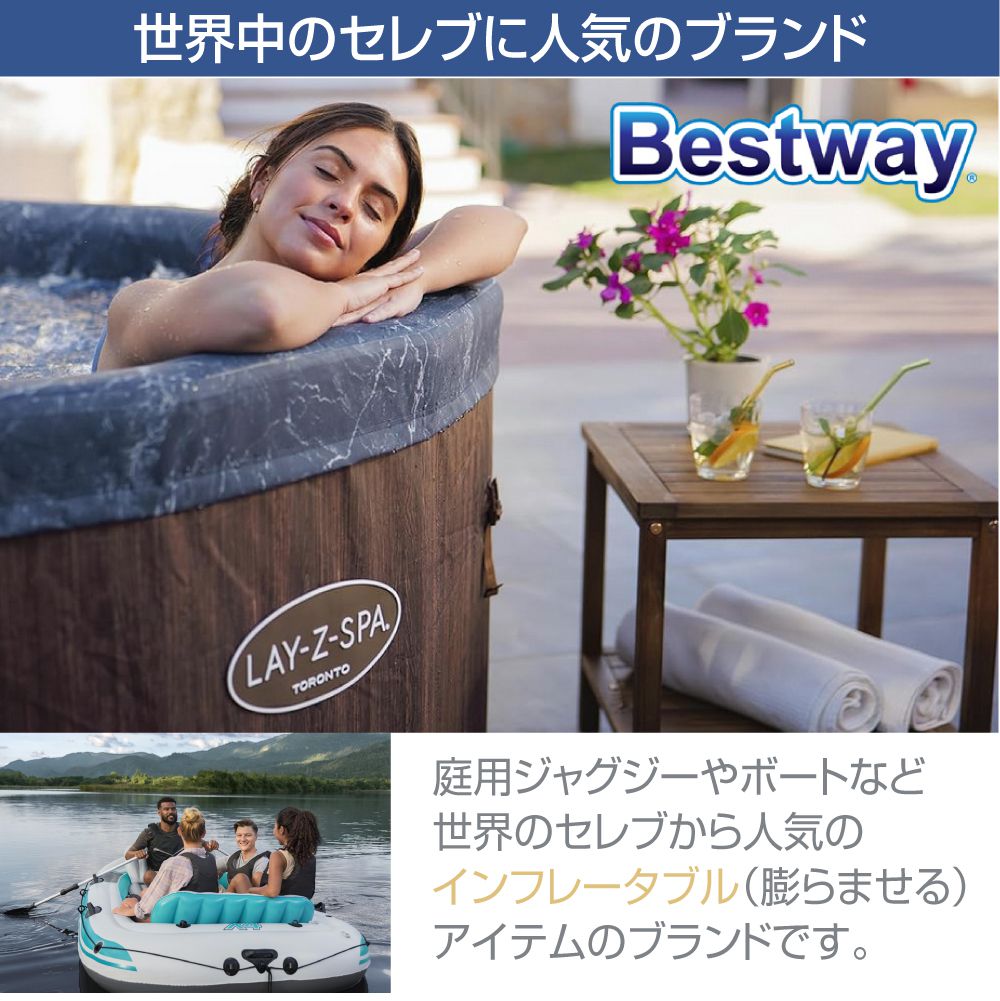 Bestway（ベストウェイ）キャンピングマット 自動膨張式 R値 6.8 全長183×幅63cm ...