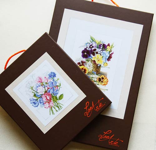 メール便送料無料 クロスステッチ 刺繍キット Lanarte／ラナーテ Flower power bou...