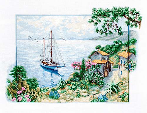 メール便送料無料 クロスステッチ 刺繍キット ルーカス Luca-S 海の景色 18ct 風景 クロスステッチキット ししゅう 刺繍