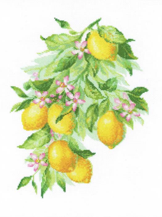 Rakuten - クロスステッチ 刺繍キット リオリス RIOLIS ブライトレモン Bright Lemons 花 実 植物 クロスステッチキット ししゅう 刺繍 25番コットン刺繍糸使用