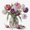 メール便送料無料 クロスステッチ 刺繍キット ルーカス Luca-S チューリップのブーケ 16ct 植物 花 静物 クロスステッチキット ししゅう 刺繍