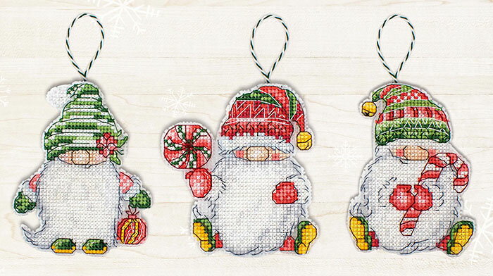 ルーカス Luca-S クロスステッチ刺繍キット クリスマスノーム プラスチックキャンバス 14ct クリスマスオーナメント クロスステッチキット ししゅう 刺繍のサムネイル