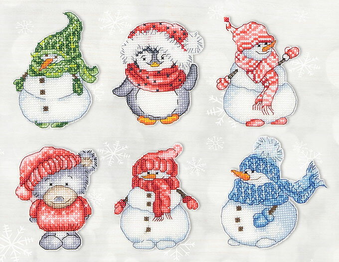 Rakuten - メール便送料無料 ルーカス Luca-S クロスステッチ刺繍キット ウィンタートイ プラスチックキャンバス 14ct クリスマスオーナメント クロスステッチキット ししゅう 刺繍
