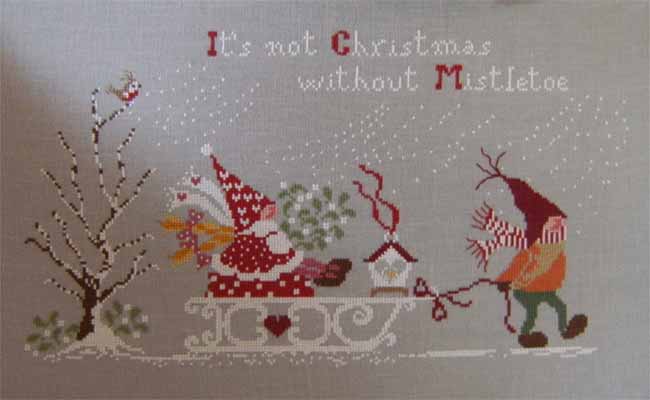 イタリアのクロスステッチ 刺繍図案 Cuore e Batticuore クオーレ エ バッティクオーレ ヤドリギのないクリスマスなんて Non è Natale senza vischio クリスマス