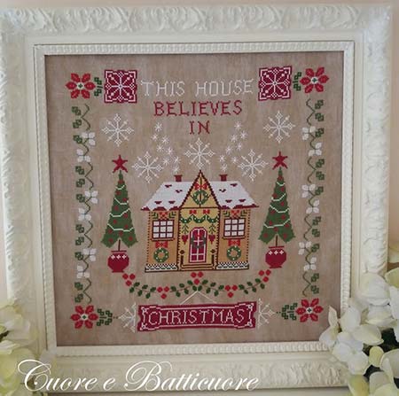 Cuore e Batticuore クオーレ エ バッティクオーレ イタリアのクロスステッチ 刺繍図案 THIS HOUSE BELIEVES IN CHRISTMAS・Questa Casa Crede nel Natale