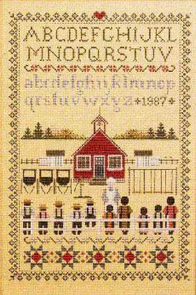 Rakuten - Told in a Garden クロスステッチ 刺繍図案 Schoolhouse Sampler