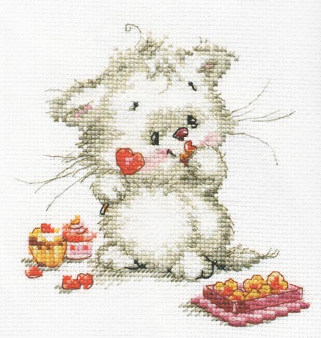 クロスステッチ 刺繍キット アリサ ALISA スイートキャンディー 猫 クロスステッチキット ししゅう 刺繍