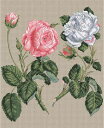 メール便送料無料 クロスステッチ 刺繍キット Creative World Of Crafts Pink Centifolia Rose & White Uni...