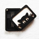 木製ピンクッション 針入れ ニードルケース ニードルマインダー 猫