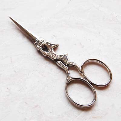 PREMAX プレマックス刺繍ハサミ 野うさぎのハサミ シルバー　銀色の輝き 刺繍 手芸 糸切り 鋏