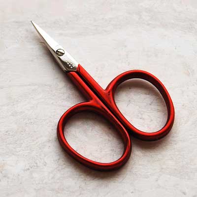 フランス　BOHIN　刺繍ハサミ レッドハンドル　ミニ 刺繍 手芸 糸切り 鋏