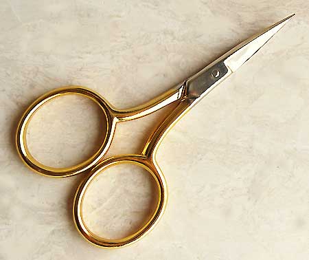 Tooltron 刺繍ハサミ ゴールド・ラージループ 手芸 糸切り 鋏
