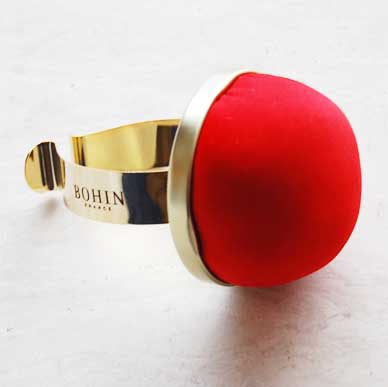 フランス　BOHIN　ピンクッションブレスレットレッド　手芸