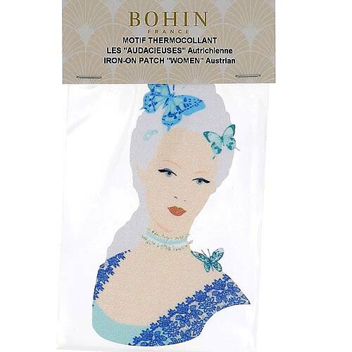 フランス BOHIN アイロンで簡単!! 補修パッチウーマンフランスのデザイン