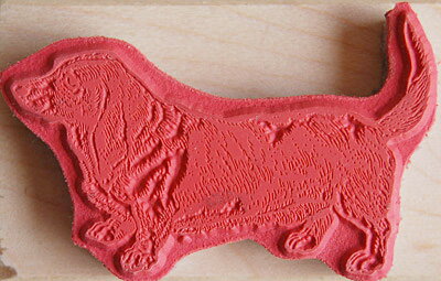 ラバースタンプ バセット ハウンド 木の持ち手...の紹介画像2