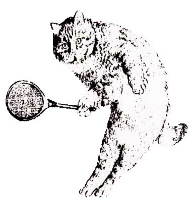ラバースタンプ 子猫のバドミント