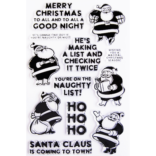 クリアスタンプ 愉快なサンタ 輸入スタンプ アートスタンプ