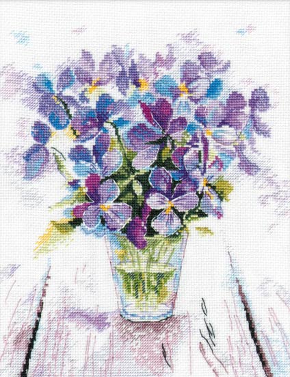 メール便送料無料 クロスステッチ 刺繍キット オーブン OVEN ブルーバイオレット 16ct 花 クロスステッチキット ししゅう 刺繍のサムネイル