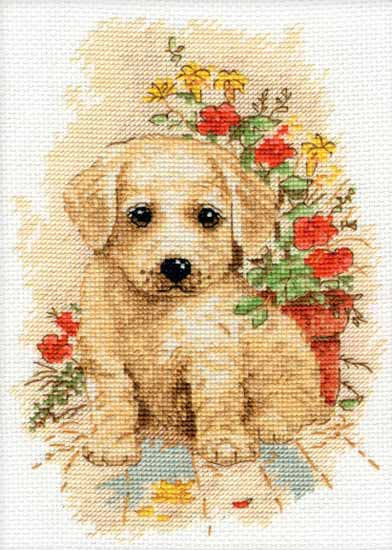クロスステッチ 刺繍キット オーブン OVEN 私の子犬 16ct クロスステッチキット ししゅう 刺繍のサムネイル