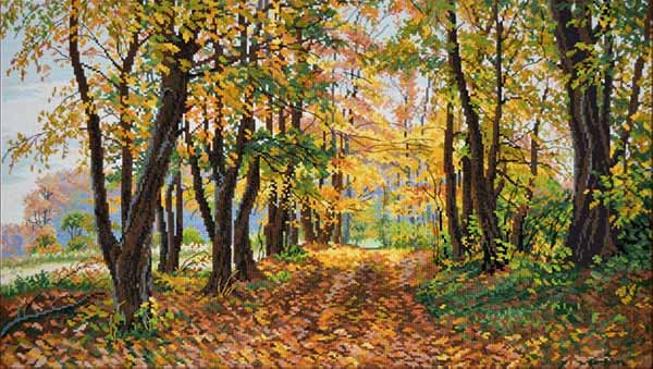 クロスステッチ 刺繍キット オーブン OVEN リンデンアレー 18ct 風景 景色 クロスステッチキット ししゅう 刺繍