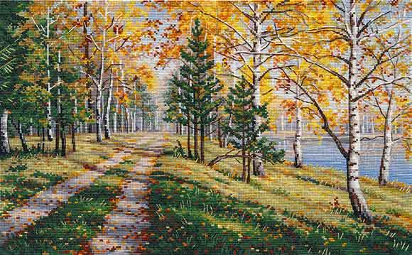 クロスステッチ 刺繍キット オーブン OVEN 秋の時間 16ct 風景 クロスステッチキット ししゅう 刺繍