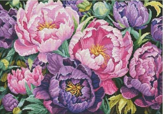 メール便送料無料 クロスステッチ 刺繍キット オランタ OLanTA ベルベットピオニー 16ct 花 芍薬 植物 クロスステッチキット ししゅう 刺繍