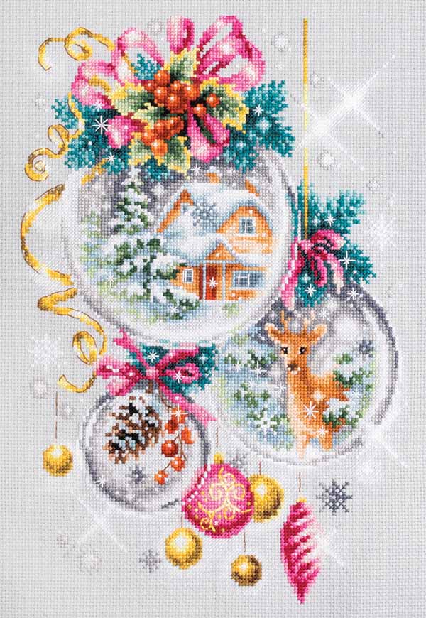 Rakuten - メール便送料無料 クロスステッチ 刺繍キット マジックニードル Magic Needle クリスマスのおとぎ話 14ct ホリデーシーズン クロスステッチキット ししゅう 刺繍