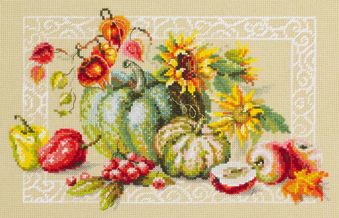 クロスステッチ 刺繍キット マジックニードル Magic Needle 秋の贈り物 14ct 植物 クロスステッチキット ししゅう 刺繍