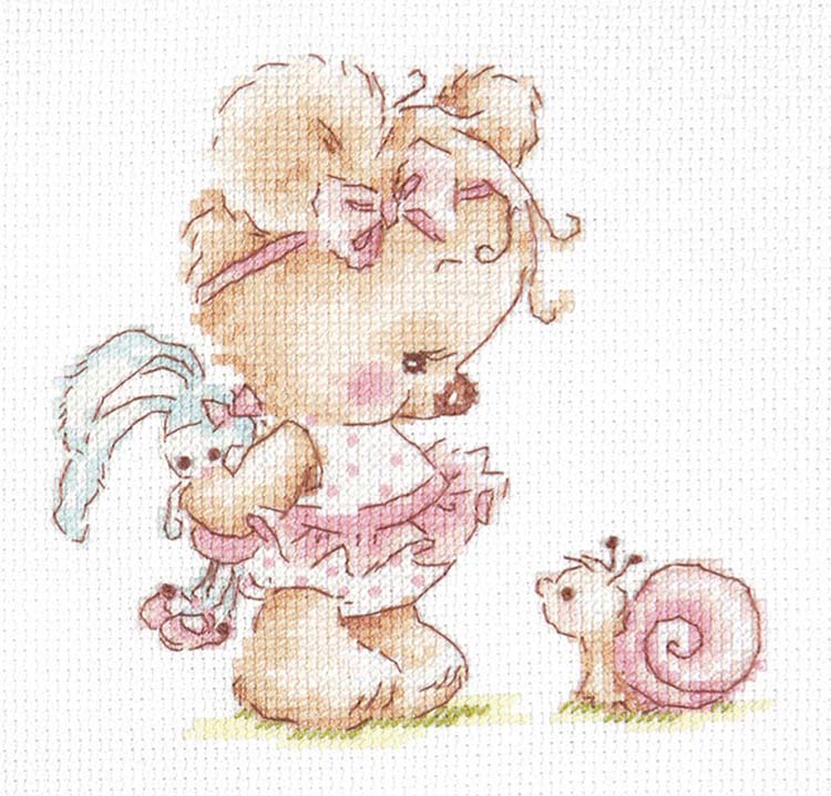 クロスステッチ 刺繍キット マジックニードル Magic Needle あなたとお友達！ 14ct クマ ベビー 動物 ..